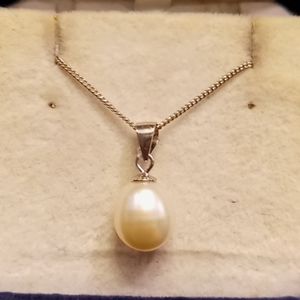 VTG Genuine Freshwater Pearl 925 Silver Pendant